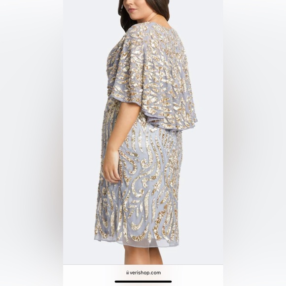 Mac Duggal Dresses & Skirts - Mac Duggal Grey/Lavender and Gold Embellished Gown